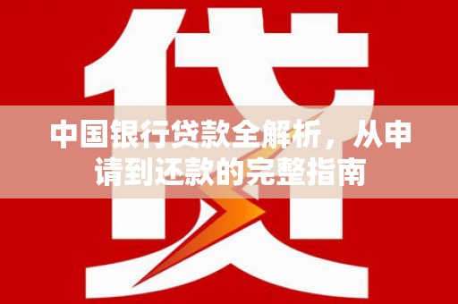 湖内中国银行贷款全解析，从申请到还款的完整指南