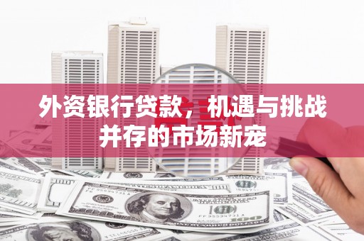 湖内外资银行贷款，机遇与挑战并存的市场新宠