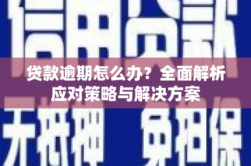湖内贷款逾期怎么办？全面解析应对策略与解决方案