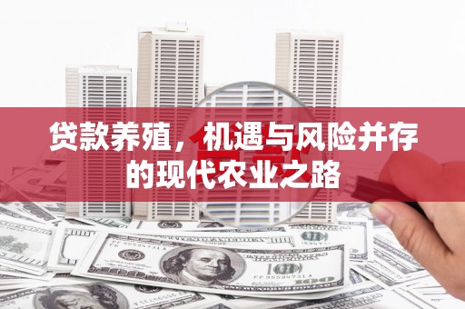 湖内贷款养殖，机遇与风险并存的现代农业之路