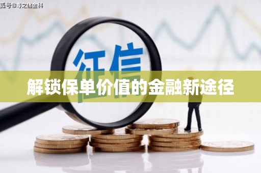 湖内解锁保单价值的金融新途径