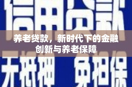 湖内养老贷款，新时代下的金融创新与养老保障