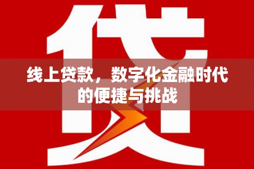 湖内线上贷款，数字化金融时代的便捷与挑战