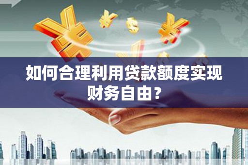 湖内如何合理利用贷款额度实现财务自由？
