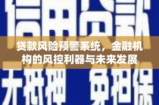 湖内贷款风险预警系统，金融机构的风控利器与未来发展