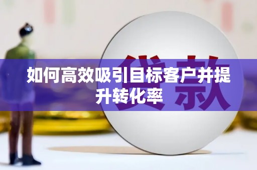 湖内如何高效吸引目标客户并提升转化率