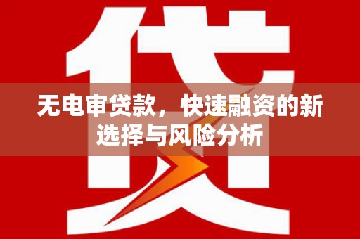 湖内无电审贷款，快速融资的新选择与风险分析