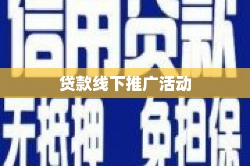 湖内贷款线下推广活动