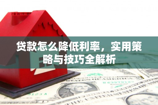 湖内贷款怎么降低利率，实用策略与技巧全解析
