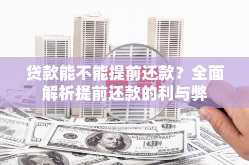 湖内贷款能不能提前还款？全面解析提前还款的利与弊