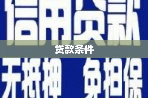 湖内贷款条件