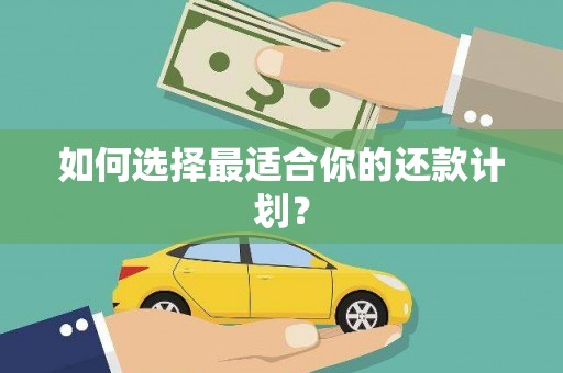 湖内如何选择最适合你的还款计划？