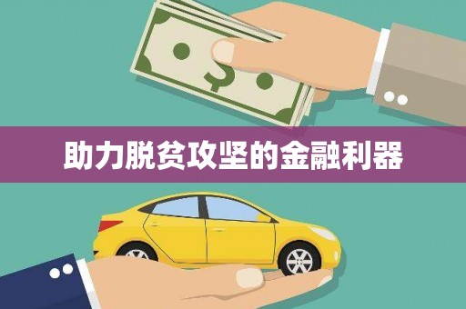 湖内助力脱贫攻坚的金融利器
