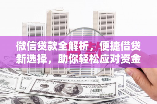 湖内微信贷款全解析，便捷借贷新选择，助你轻松应对资金需求
