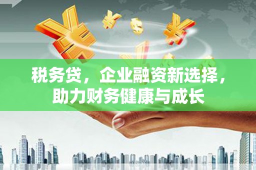 湖内税务贷，企业融资新选择，助力财务健康与成长